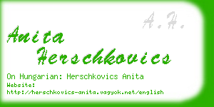 anita herschkovics business card